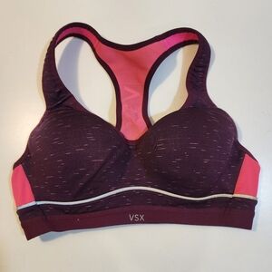 VSX Dark Purple and Bright Pink Sports Bra Size 34B